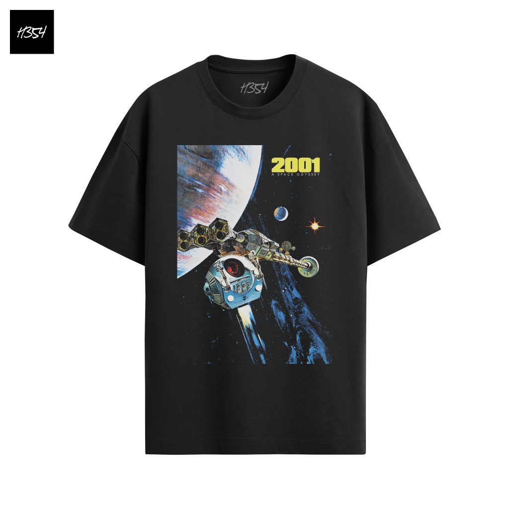 2001 A Space Odyssey T-Shirt #03 black spacecraft graphic tee by H354