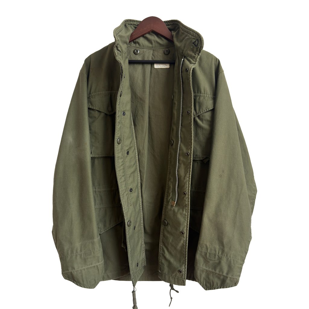 1966 U.S. Army M-65 Field Jacket 1st Pattern in OG-107, front open view